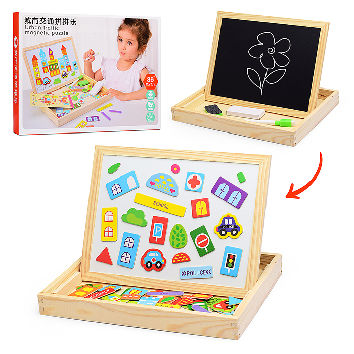 Пазл магнитный D1963 "Город"