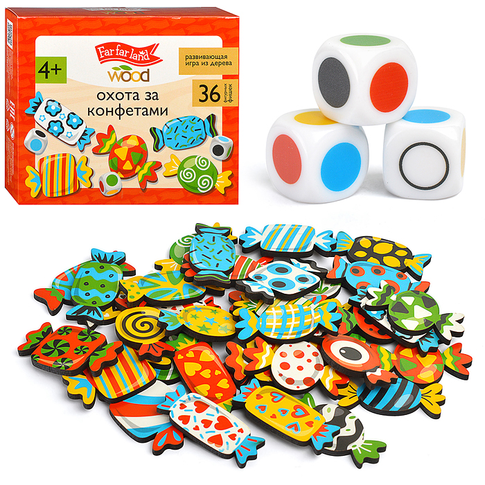 Игра развивающая деревянная "Охота за конфетами" Far far land Wood