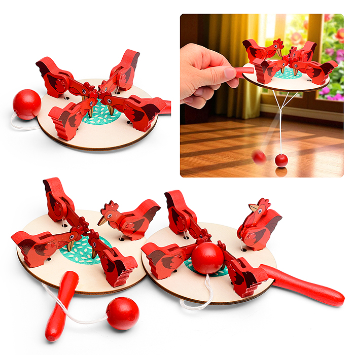 Игра-стучалка D2074 "Курочки зёрнышко клюют"