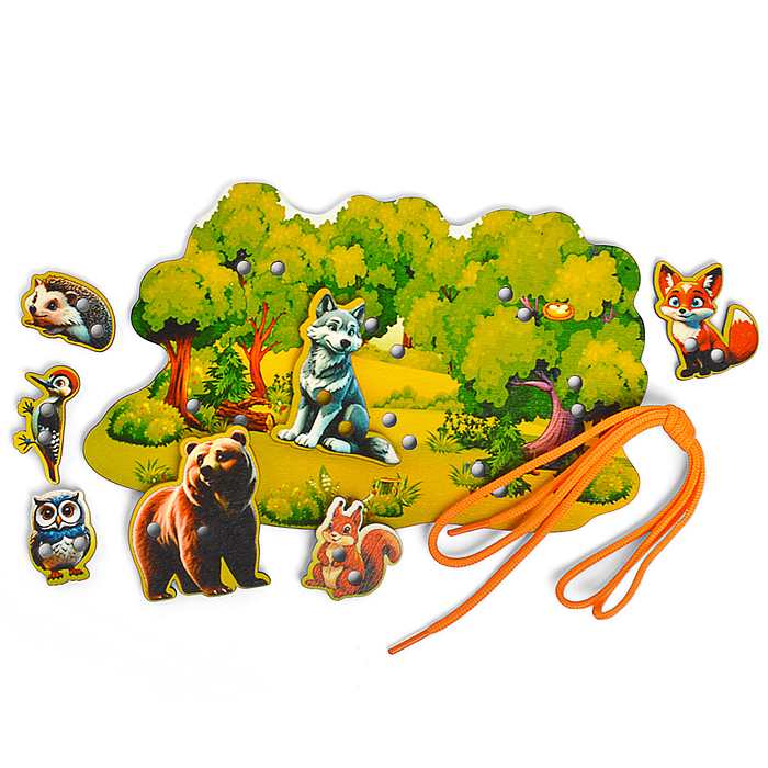 Шнуровка  "Животные в лесу"